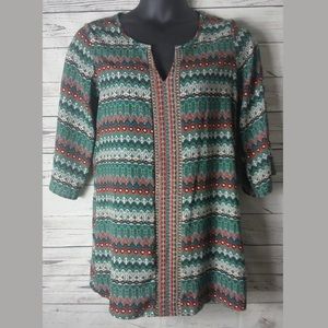 Honey Punch Shift Dress M Elbow Sleeve